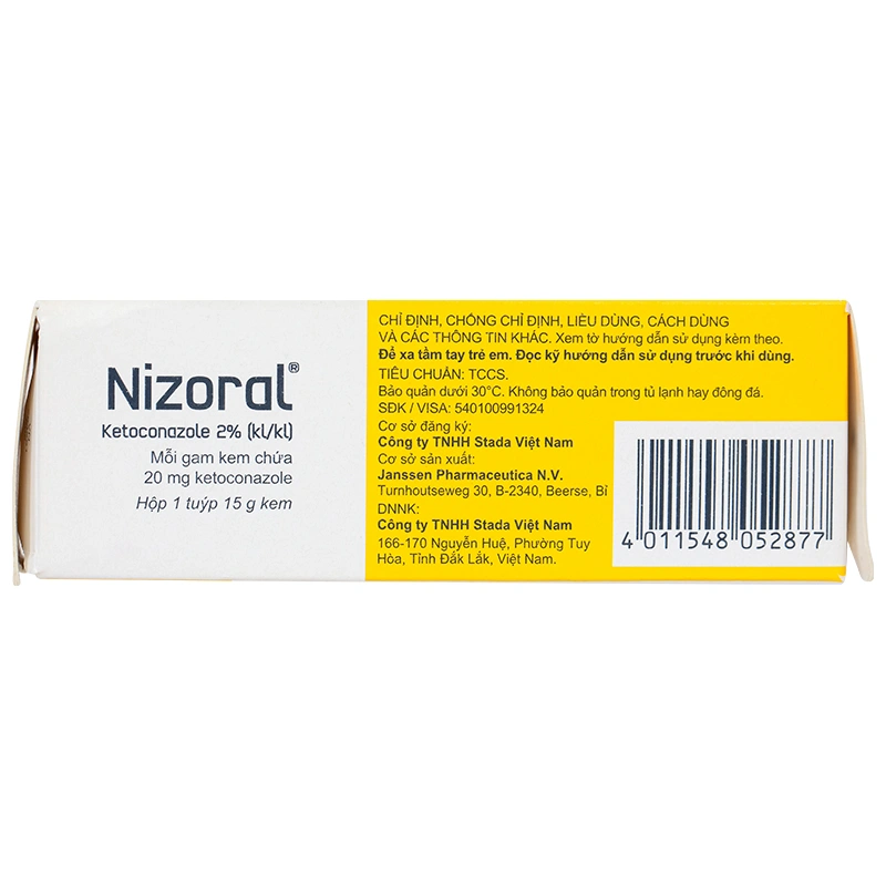 Kem bôi da Nizoral 20mg/g trị nhiễm nấm ngoài da, viêm da tiết bã tuýp 15g - 5